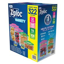 Ziploc Seal Top Bag, Variety Pack, 322-count