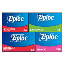 Ziploc Seal Top Bag, Variety Pack, 322-count