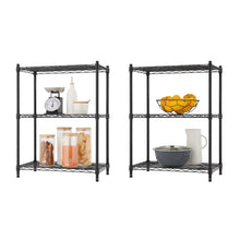 TRINITY 3-tier Modular Wire Shelving Rack 23" x 13" x 30", 2-pack