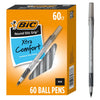BIC Round Stic Grip Ballpoint Ink Pens, 60-count