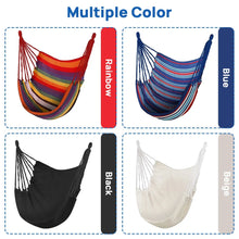 FGY Hammock Chair Swing Portable Canvas Camping Hanging Seat for Outdoor Indoor