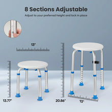 Naipo Shower Chair Bathtub Stool Seat w/ Anti-Slip Rubber, Adjustable Lightweight for Seniors, Disabled, Handicap, Tool-Free Assembly, Blue - Brands For Less USA