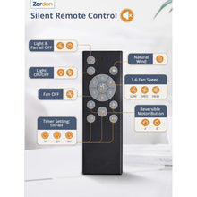 Zardon 16" Low Profile Caged Ceiling Fan with Light & Remote Control, Modern Brown Wood Finish, 6-Speed Quiet DC Motor for Indoor Spaces