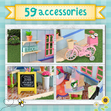 Honey Bee Acres In Bloom Flower Shop Dollhouse – 59 small accessories, Pretend Set for Kids Ages 3+