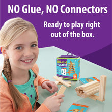 MindWare KEVA Brainbuilders, 3D brain building STEM challenges for boys & girls, Try to build the image, Practice spatial thinking, 20 planks & 30 puzzles