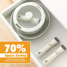 SENSARTE Nonstick Cookware Sets with Detachable Handles, 17Pcs Granite Pots and Pans Set, Induction Kitchen Cookware Sets Stackable White