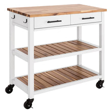 Seville Kitchen Cart with Acacia Shelves
