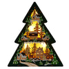 Wooden Holiday Light Up Icons, Snowflake and Tree, Set of 2