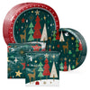 Artstyle Oval Paper Plate and Napkin Bundle, Decorative Deer, 200-count