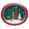 Artstyle Oval Paper Plate and Napkin Bundle, Decorative Deer, 200-count
