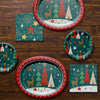 Artstyle Oval Paper Plate and Napkin Bundle, Decorative Deer, 200-count
