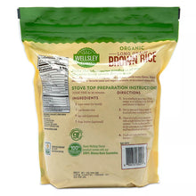 Arroz integral de grano largo orgánico Wellsley Farms, 4 libras.