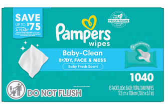 Pampers Baby Clean Wipes with Pop-Top, 13 pk./1040 ct. - Fresh Scent