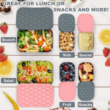 Vesteel Stainless Steel Lunch Container Set, Leak Proof Bento Box with Silicone Lids, Portable Metal Lunch Box for School and Daycare(25OZ + 8OZ*2), Grey - Brands For Less USA