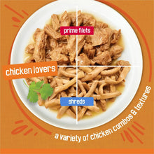 Purina Friskies Gravy Wet Cat Food Variety Pack, Chicken Lovers Prime Filets and Shreds, 5.5 oz Cans, 32 Pack