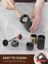 FOHERE Manual Coffee Grinder, 7-Angle Stainless Steel Conical Burrs, External Adjustment, For All Coffees