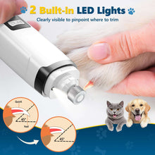 BEBANG Dog Nail Grinder, 2 LED Lights, Super Quiet and Low Vibration Electric Dog Nail Trimmers for Small Medium Large Dogs & Cats