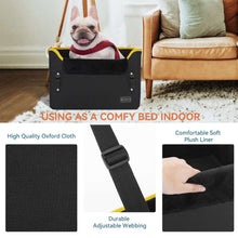 PETSFIT Pet Booster Car Seat for Small Dogs, Puppy Stable Car Seat for Car with Clip-On Leash,Up to 25lbs，Black