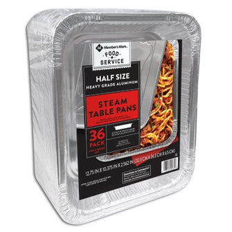 Member'S Mark Aluminum Steam Table Pans, Half Size (36 Ct.) - Brands For Less USA