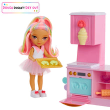 Rainbow High Littles Dessert Shop Playset + Small Doll (Pink 5.5”), Make Ice Cream, Sweets, Kids 4+
