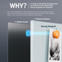 MaxGear 36" x 24" Magnetic Glass Whiteboard, Tempered Glass Dry Erase Board with Markers & Eraser for Office Home