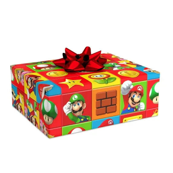 Hallmark Wrapping Paper, 22.5 sq. ft. (Nintendo Mario Brothers)– Brands ...