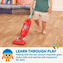 Battat Tidy Tot Vacuum with Plastic Handheld Vacuum and Real Suction, Toddler and Preschool Toys