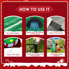 GVDV 8FT Christmas Inflatables Outdoor Decorations, Blow Up Yard Decoration(Gingerbread Man & Christmas Tree)