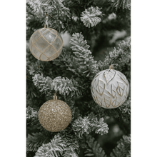 62 Count White and Gold Shatterproof Christmas Ornaments, by My Texas House