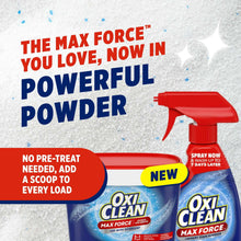 OxiClean Max Force Advanced Stain Remover Powder, To Use with Detergent, 3 lbs