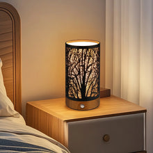 Table Lamps for Bedroom, 3-Way Dimmable Touch Control Bedside Lamp, Nightstand Lamp with Metal Branch Shade for Office, Living Room, Reading(E26 Light Bulb Included)