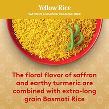 Royal Yellow Saffron Basmati Rice - Ready to Heat Basmati Rice - 8.5 oz Microwaveable Pouch