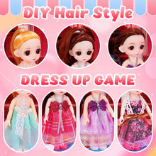 JoyStone Play Dollhouse with Doll Toy Figures, 14 Rooms Furniture and Colorful Lights, Creative Doll House Gift for Girls Ages 3+, Assemble Required, Pink