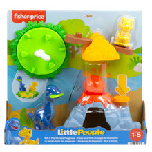 Fisher-Price Little People Spin & Play Dinosaur Playground Toddler Playset, 6 Pieces