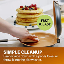 Gotham Steel Mini Pancake Maker Double Sided Pan, Ceramic Double Sided Pan Nonstick, Easy to Flip Pancake Pan, Griddle Pan for Perfect Fluffy Pancakes, Omelette Maker, Pancake Bonanza As Seen on TV - Brands For Less USA