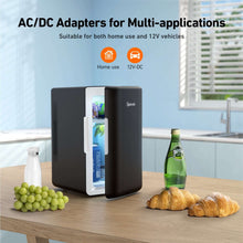 AstroAI Mini Fridge, Compact Refrigerator, Makeup Skincare Fridge 6L 8 Cans Portable Personal Cooler One Door, for Home, Car, Black, for Gifts