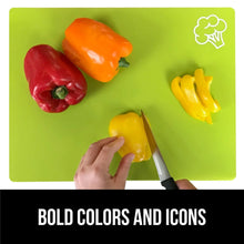 GORILLA GRIP Cutting Board, Flexible, Durable Plastic Chopping Mats, 15x12, Multicolor