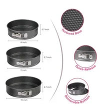 Mainstays, 8", 9", 10" Round Nonstick Carbon Steel Springform Cake Pans, Gray, Set of 3 - Brands For Less USA