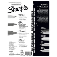 Sharpie Permanent Markers, Multi-Tip Pack, Fine/Ultra Fine/Chisel Tip, Black, 6 Count