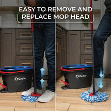 O-Cedar RinseClean Spin Mop With 2-Tank System and Microfiber Mop Head
