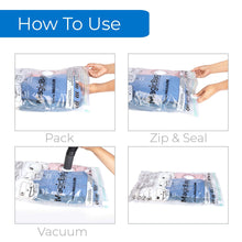 MagicBag Jumbo Vacuum Storage Bags, 4 Pack Flat Compression Bags for Bedding, Space Saving & Airtight