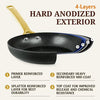 GraniteStone Armor Max 12 Inch Nonstick Frying Pan, 8x Longer Lasting Non Stick Hard Anodized Aluminum Frying Pan, Easy Clean, Oven Safe, Electric Stovetop Compatible
