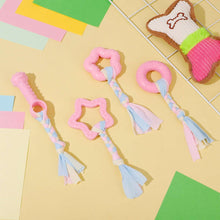 Armscye 5 Pack Puppy Chew Toys for Teething Small Dogs, Pink Rubber Puppy Teething Toys Plush Squeaky Dog Toys for Cleaning Teeth Interactive Pet Doggy Bone Toys