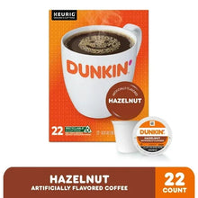Dunkin’ Hazelnut Artificially Flavored Coffee, Keurig K Cup Pods, 22 Count Box - Brands For Less USA