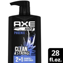 (4 pack) Axe Phoenix Moisturizing 2-in-1 Shampoo and Conditioner, Crushed Mint and Rosemary, 28 fl oz