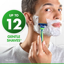 (4 pack) Gillette Sensor3 Sensitive Men's Disposable Razor, 1 Razor, Green