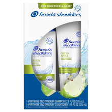 (4 pack) Head and Shoulders Green Apple Shampoo and Conditioner Dual Pack, All Hair Types