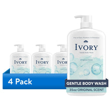 (4 pack) Ivory Mild and Gentle Body Wash, Original Scent, 35 fl oz