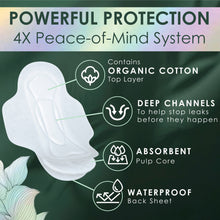 (4 pack) L. Ultra Thin Pads, Organic Cotton Top Layer, Regular, 42 Count