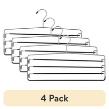 4pack_MainstaysMetal4-TierPant_SkirtHanger_SpaceSaving_Non-Slip_HeavyDuty_SlimDesign - Brands For Less USA